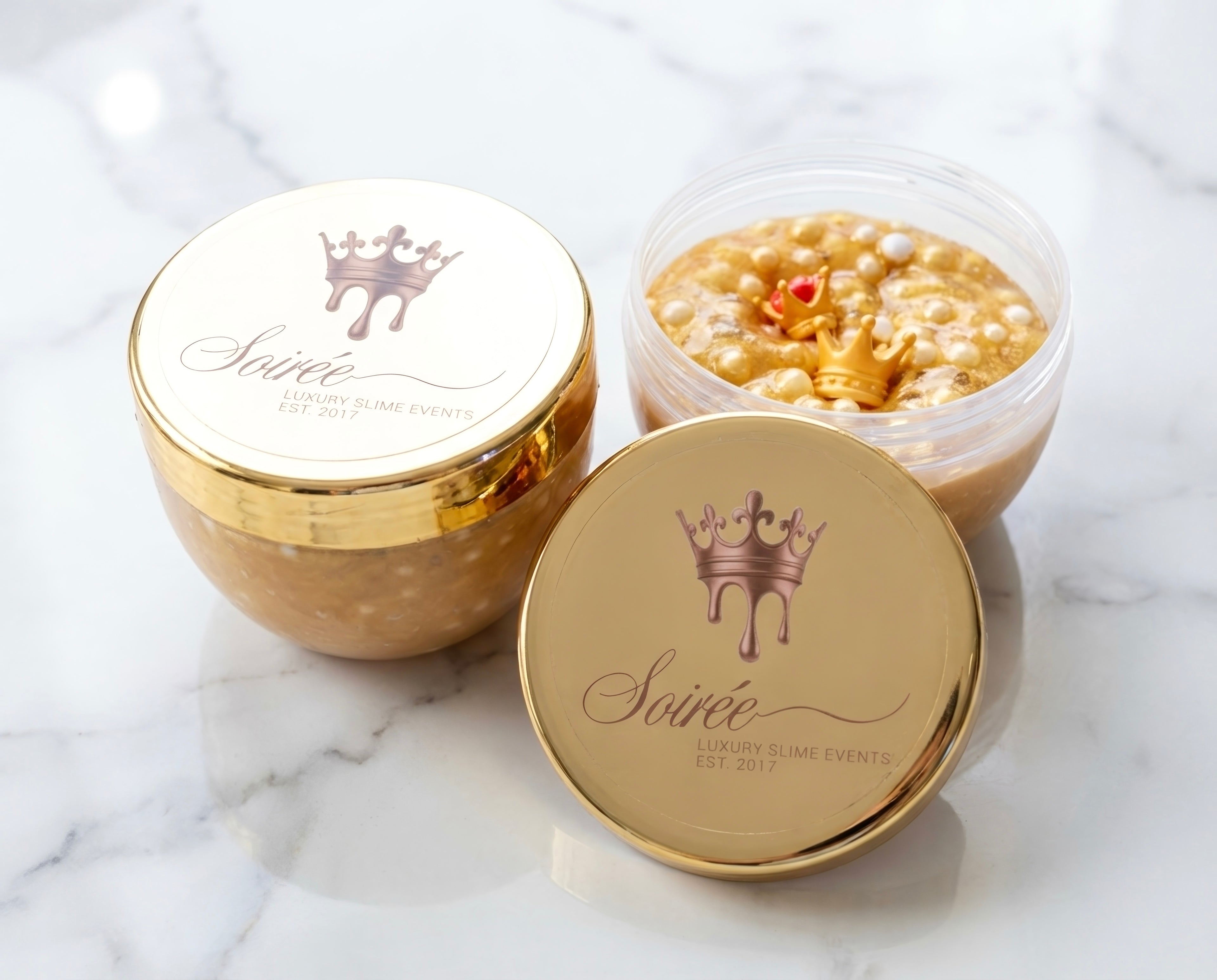 Clear Gold Crunchy Slime Kit