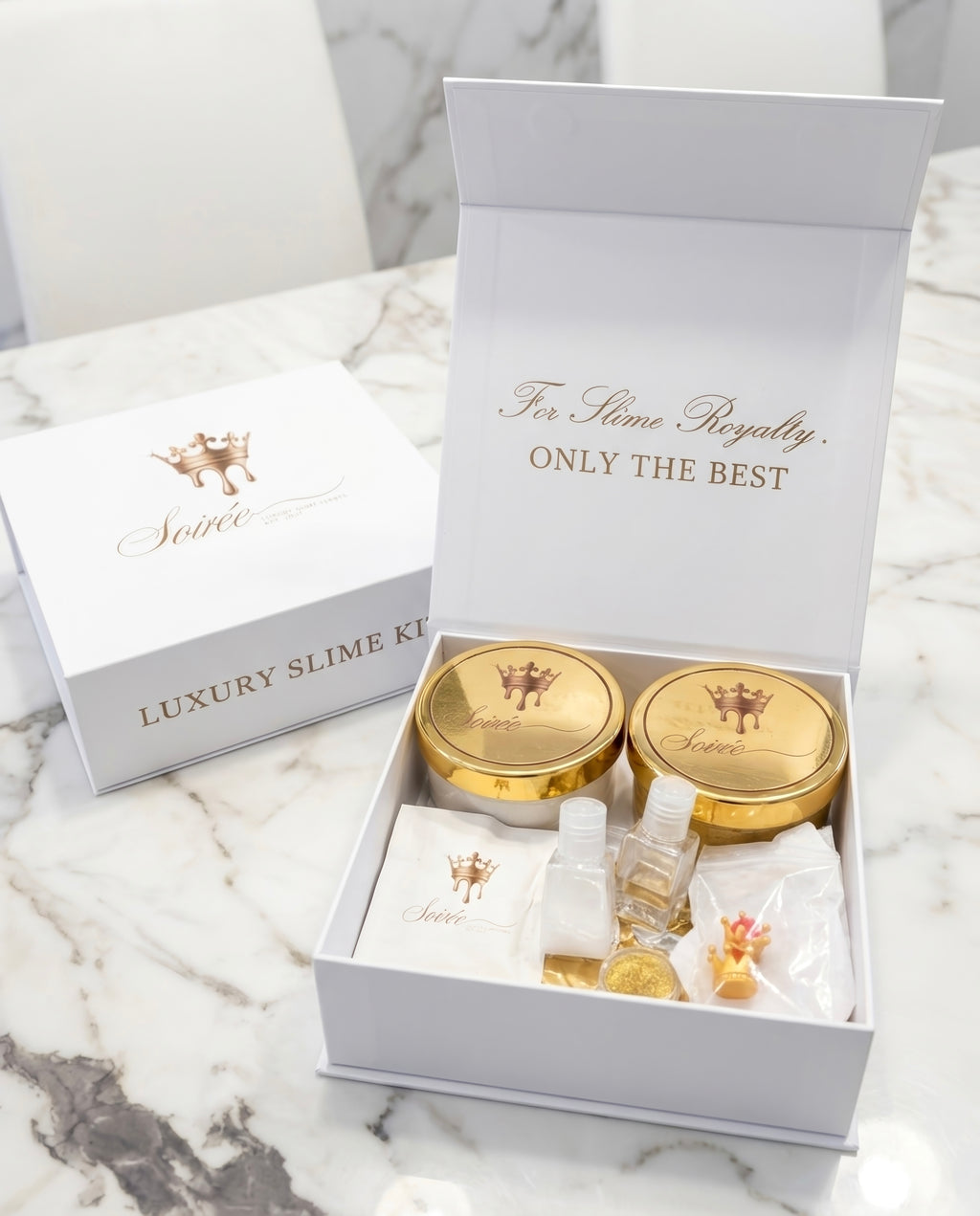 Clear Gold Crunchy Slime Kit