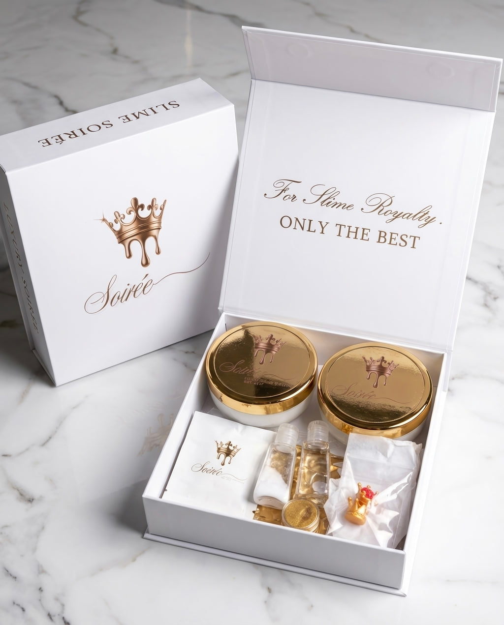 Clear Gold Crunchy Slime Kit